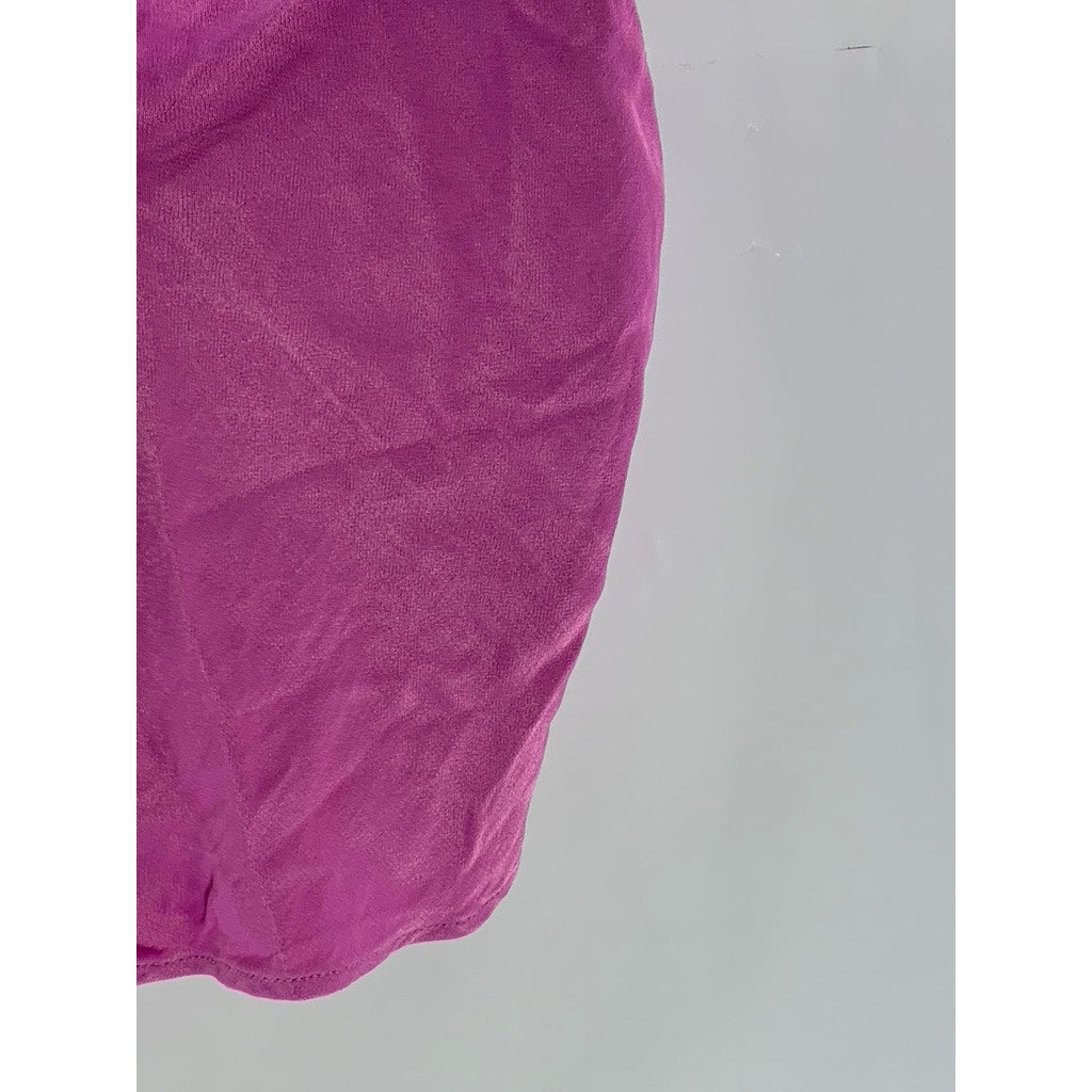 ZARA Women's Fuchsia Satin Adjustable Strap Cowl neck Camisole SZ XS