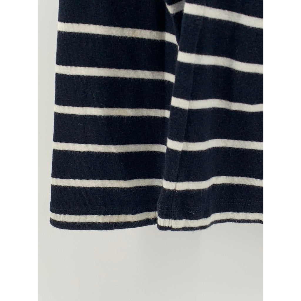 TOMMY HILFIGER Women's Navy-White Striped Long Sleeve Top SZ M