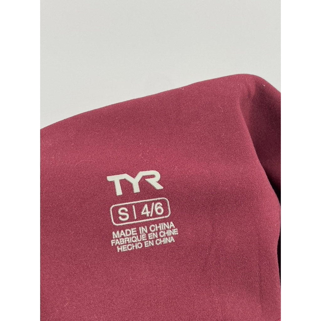 TYR Women's Burgundy Base Kinetic High-Rise 2" Short SZ S