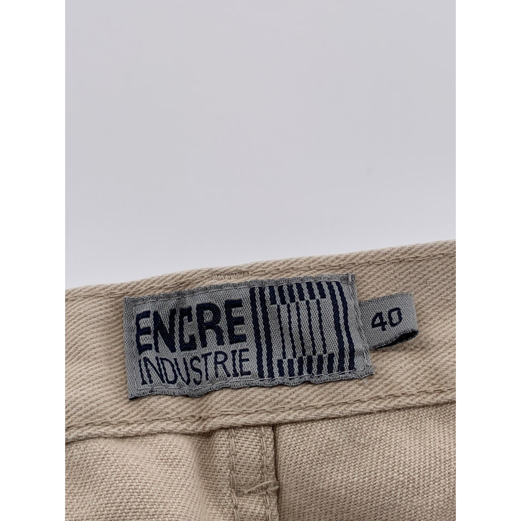 ENCRE INDUSTRIE Men's Tan Cotton Regular-Fit Straight-Leg Chino Pants SZ 40