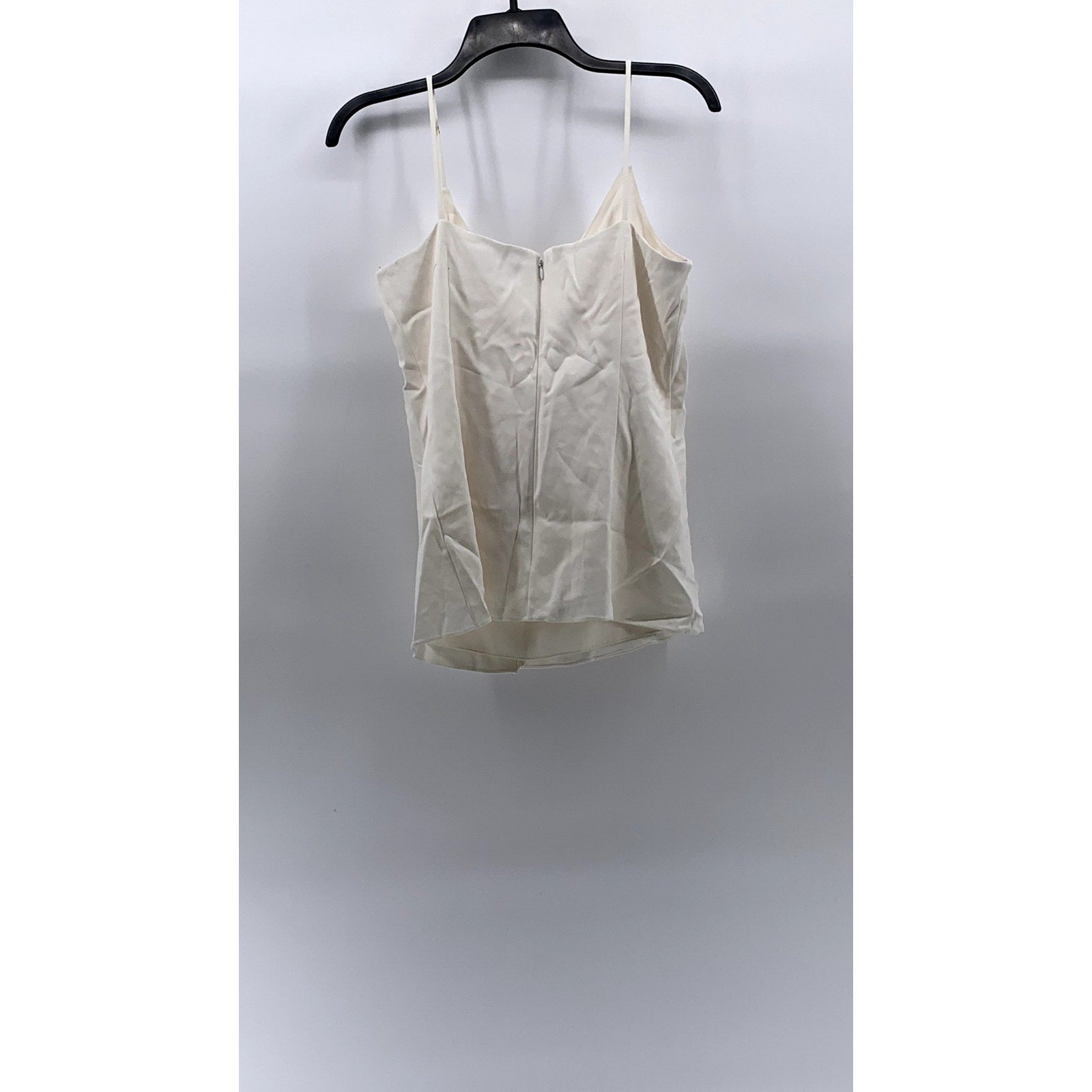 CUSHNIE ET OCHS Women’s Cream Wrapover Spaghetti Strap Embellished Tank Top SZ 8