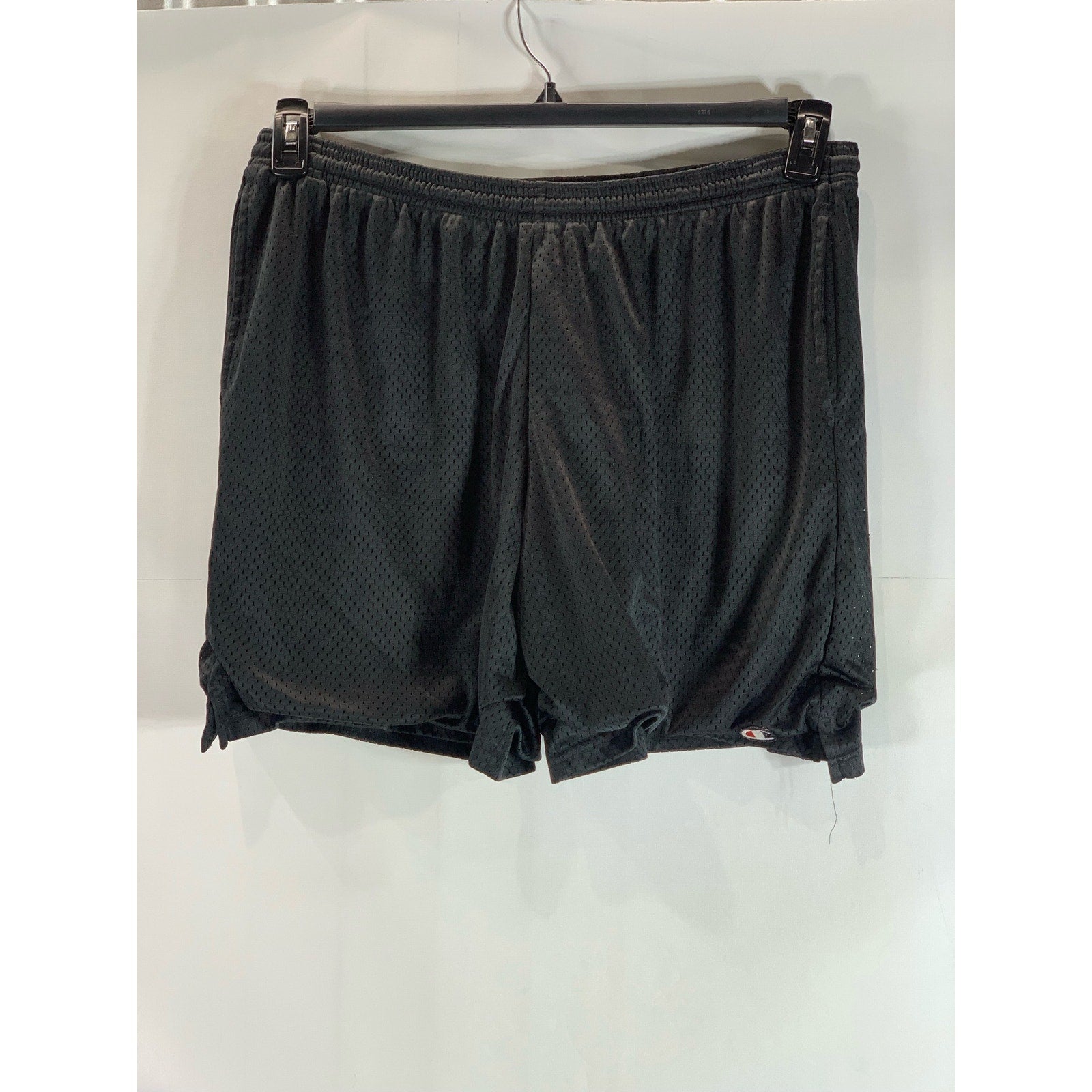 CHAMPION Authentic Men's Black Perforated Elastic Pull-On Active Shorts SZ L