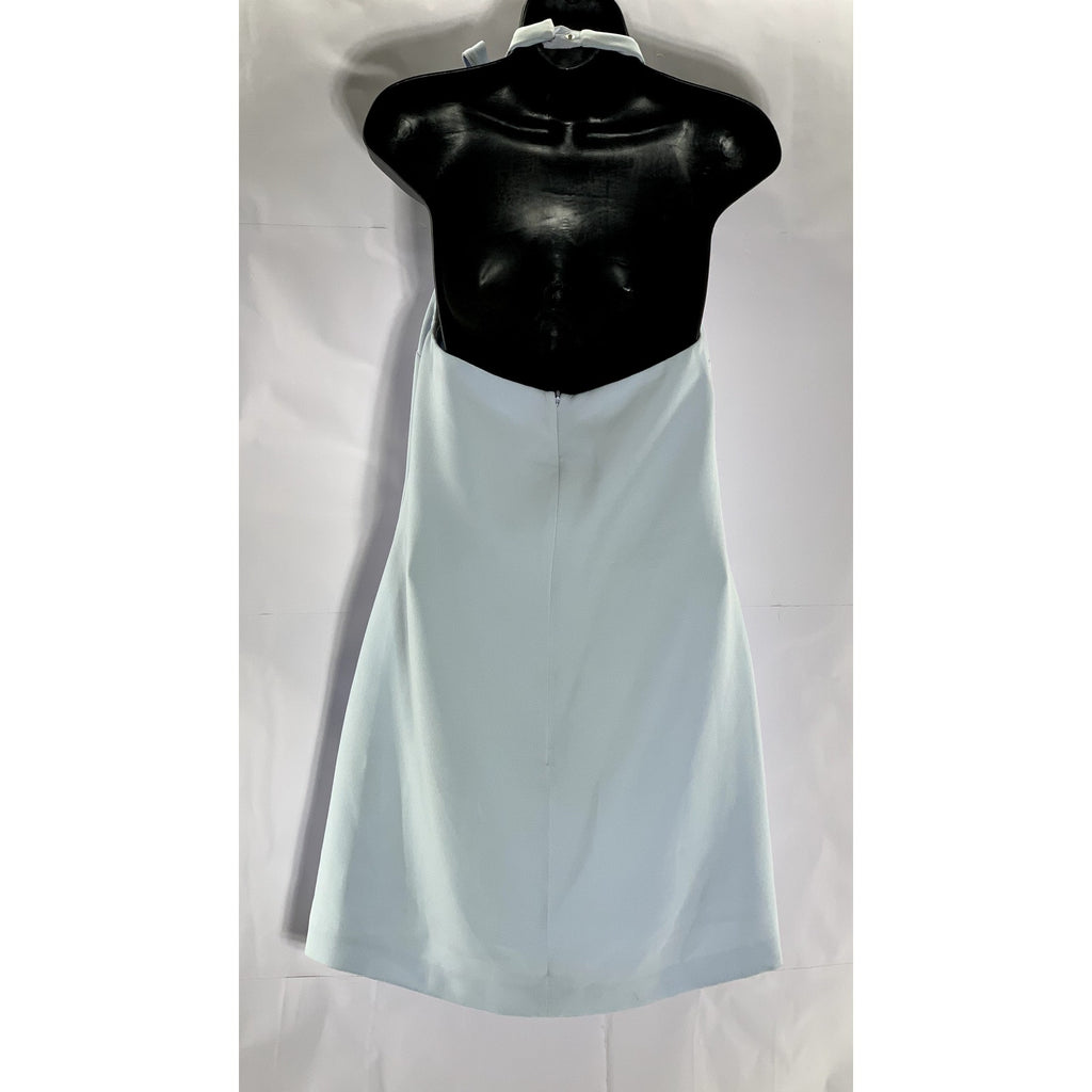 CLUB MONACO Women’s Light Blue Bowee Halter Sleeveless A-Line Mink Dress SZ 4