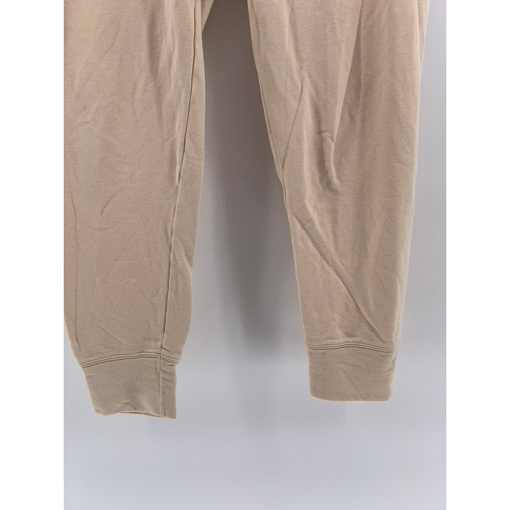 UNIQLO Women’s Beige Solid Pull-On Casual Jogger Sweatpants SZ S