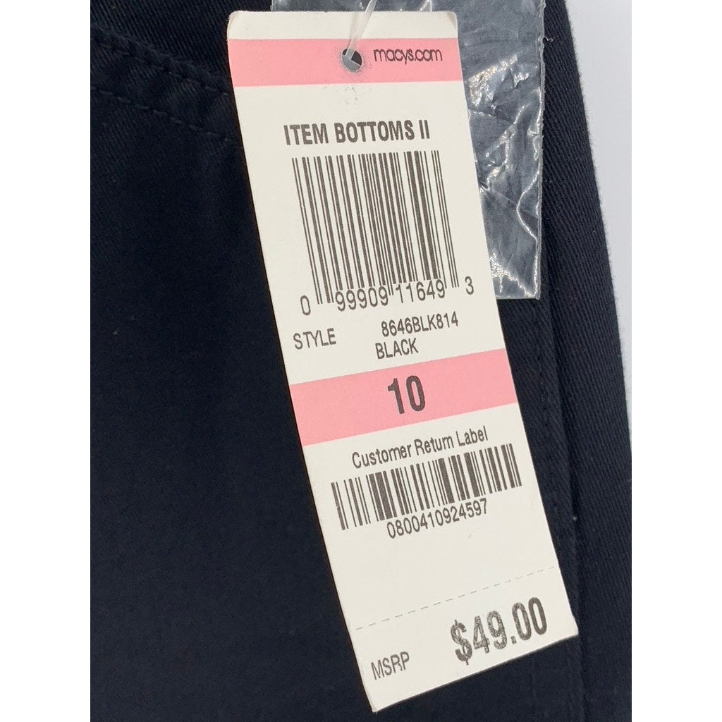 CHARTER CLUB Women's Black Katherine Fit Cropped Pant SZ 10