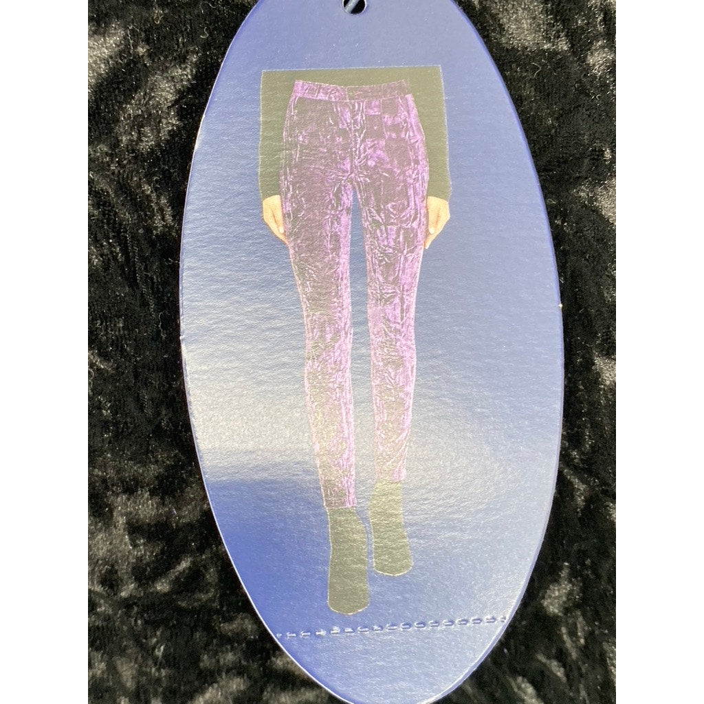 SCOOP Women’s Black Crushed Velvet Super High-Rise Skinny Pant SZ 14