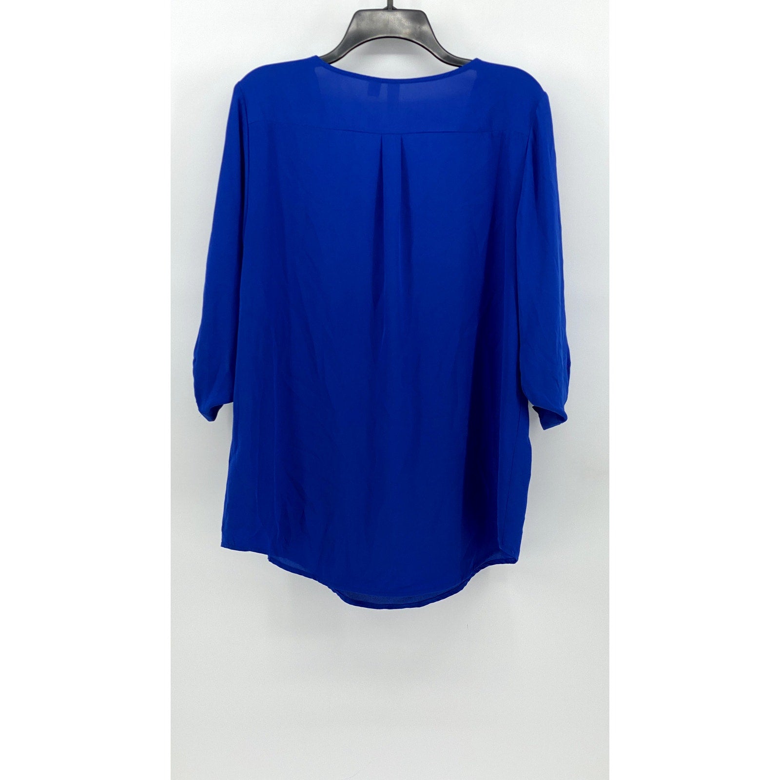TACERA Women's Blue Zip Up Blouse SIZE L