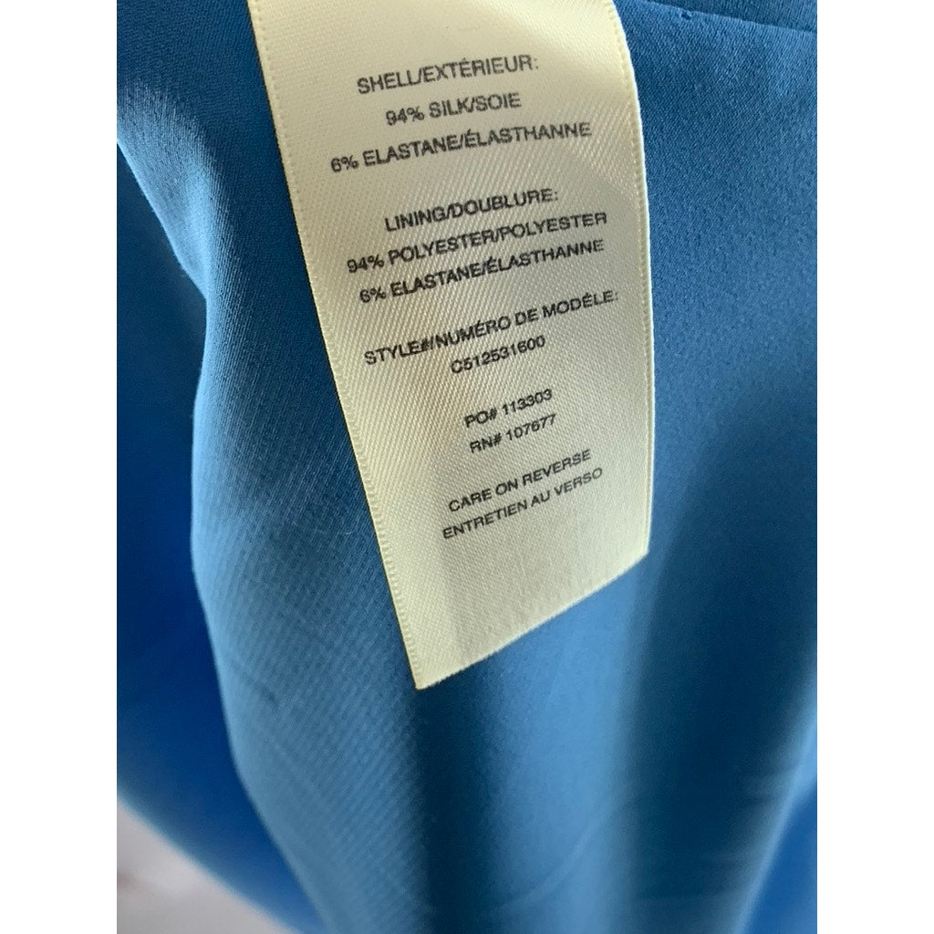 ALICE+OLIVIA Women's Blue Fletcher Low Racerback A-Line Mini Dress SZ XS