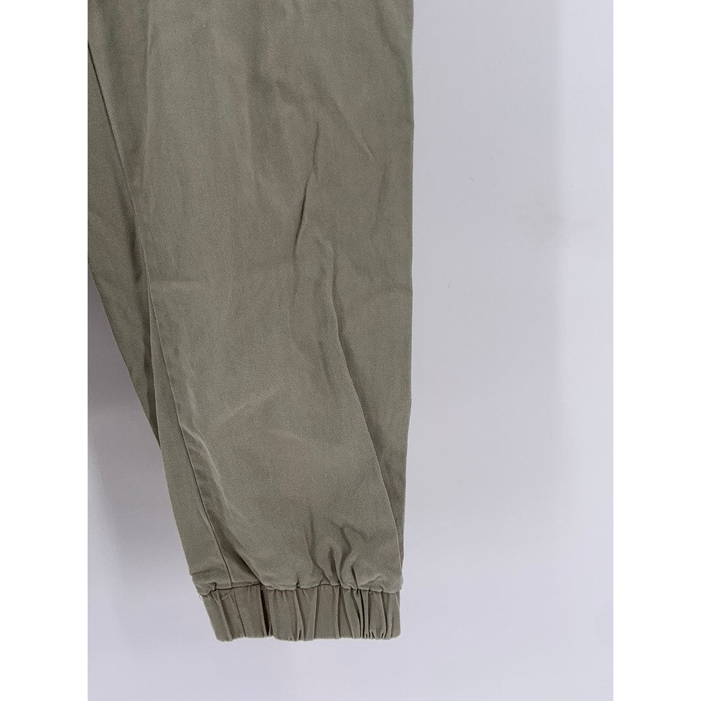 BUFFALO DAVID BITTON Women's Olive Green Drawstring Casual Joggers SZ S