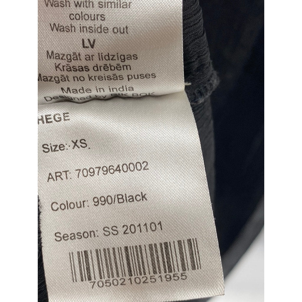 BIK BOK Women's Black Sheer V-Neck Flutter Short Sleeve Maxi Casual Dress SZ XS