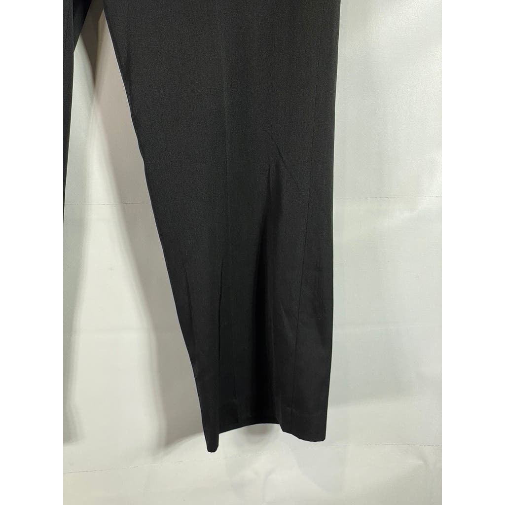 PERRY ELLIS PORTFOLIO Men's Solid Black Slim-Fit Flat Front Dress Pants SZ 36X32