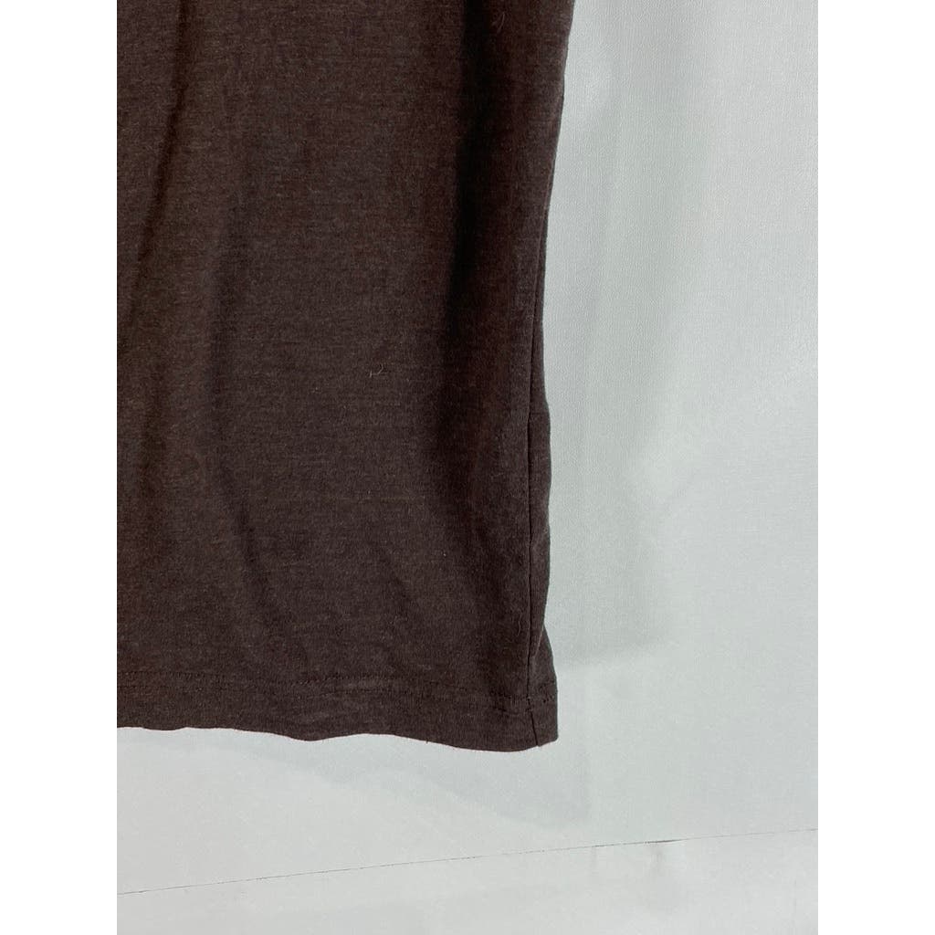 BANANA REPUBLIC Men's Cabin Brown New York Skyline Graphic Crewneck T-Shirt SZ S