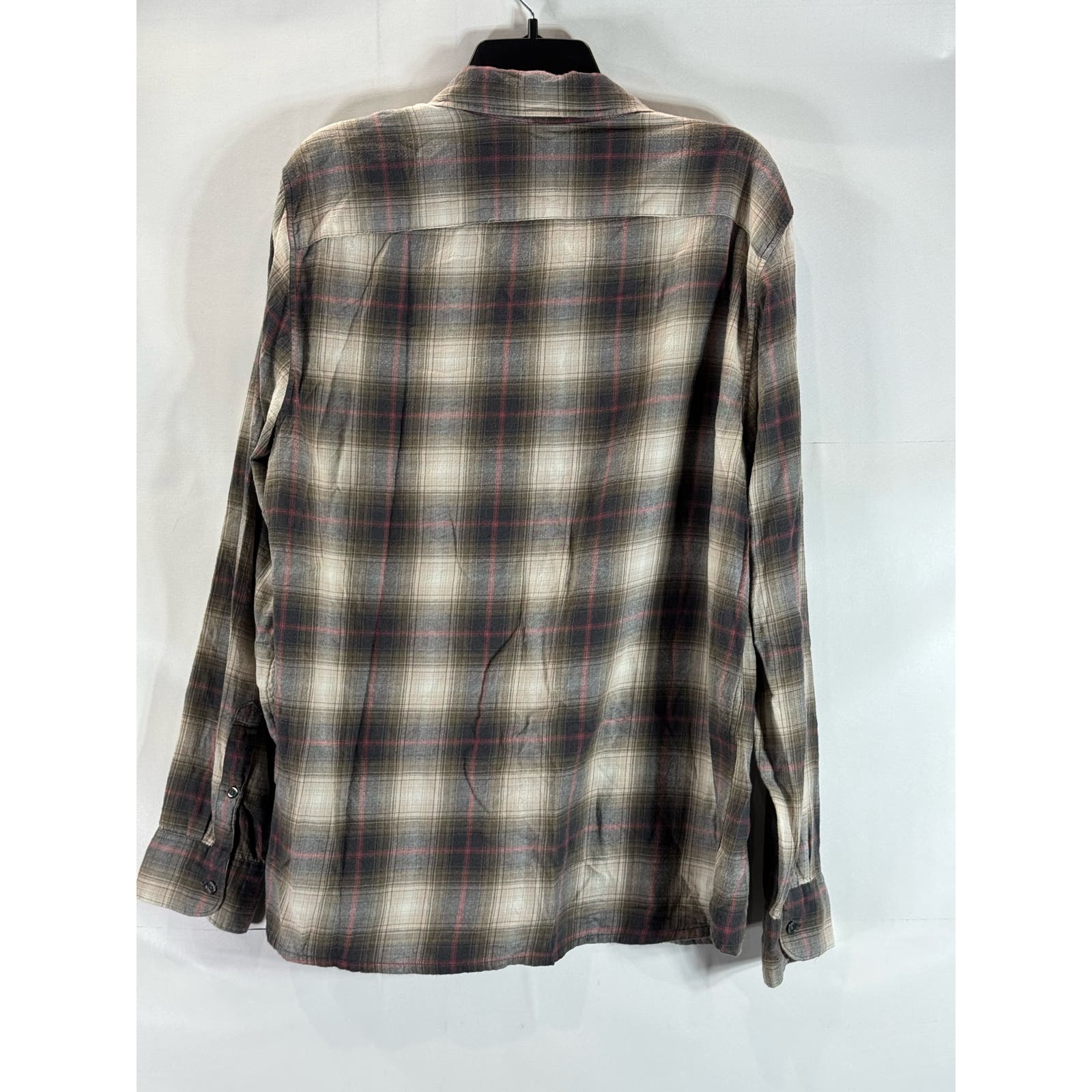 ABERCROMBIIE & FITCH Men's Brown Plaid Button-Up Long Sleeve Shirt SZ L