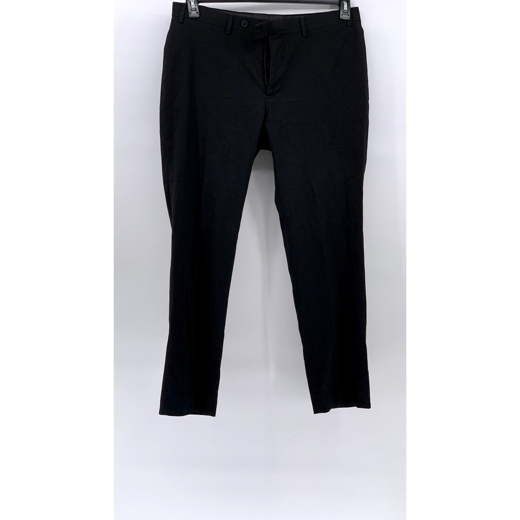 CALVIN KLEIN Men's Black Solid Slim-Leg Regular-Fit Pants SZ 36X30