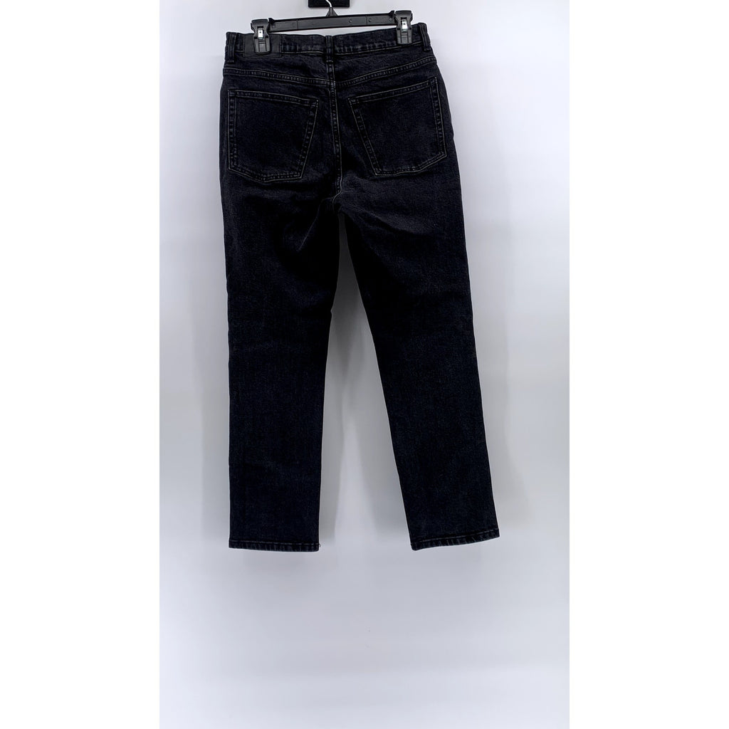 EVERLANE Women's Black Solid Denim The Way-High Slim Short Jeans SZ 28S