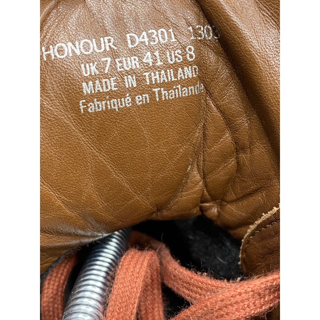 J. SHOES Men's Brown Leather Honour Round-Toe Lace-Up Boot Style Sneakers SZ 8