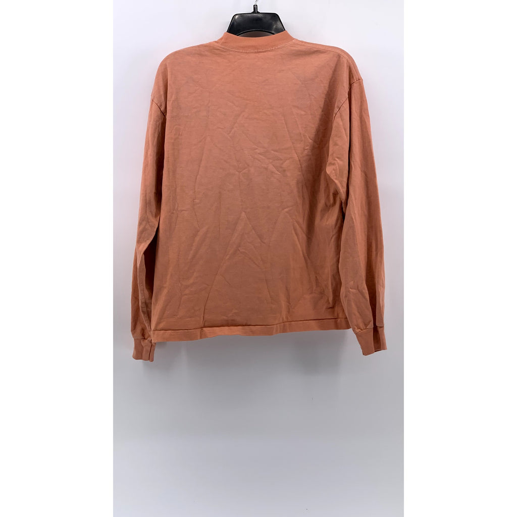LOS ANGELES APPAREL Men's Peach Crewneck Long Sleeve T-Shirt SZ M