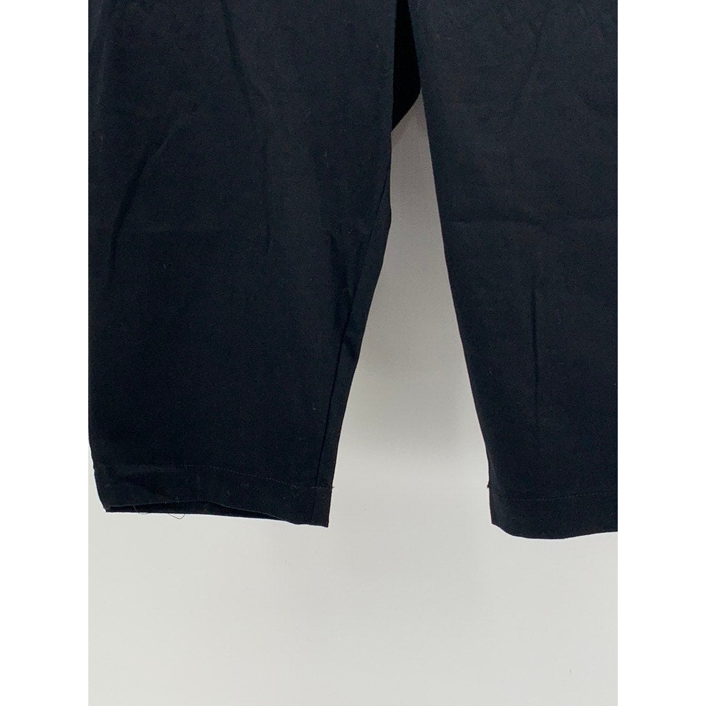 ST. JOHN’S BAY Women’s Petite Black Solid Capri Pants SZ 14P