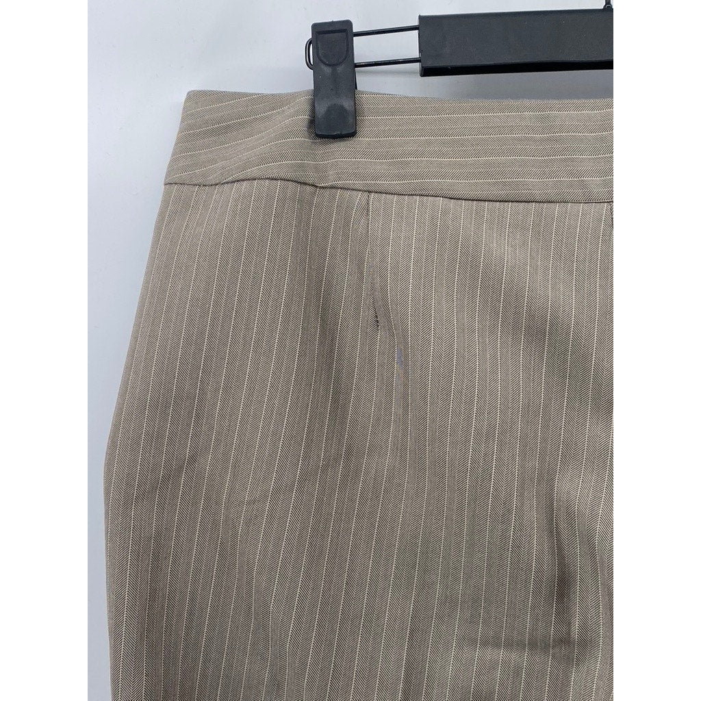 JONES NEW YORK Women’s Gray Pinstripe Straight-Leg Regular Fit Dress Pants SZ 8