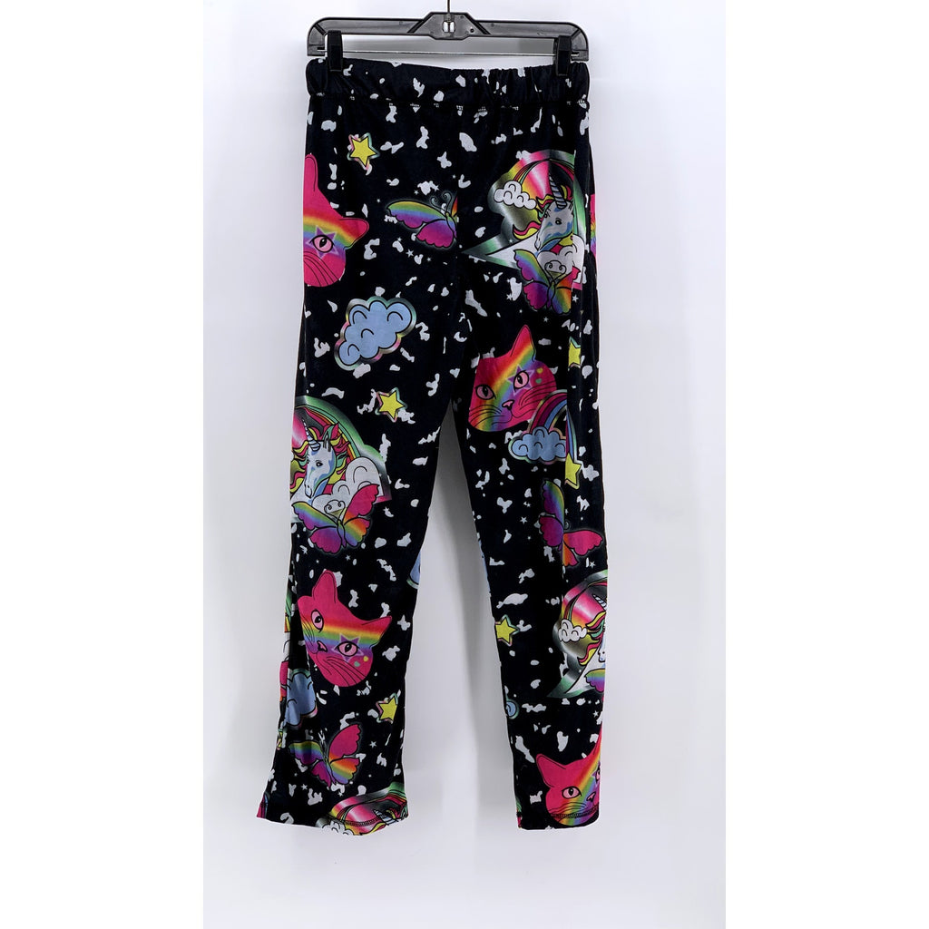TOP DRAWER Women's Black Multi Cart Print Pajama Pants SZ S