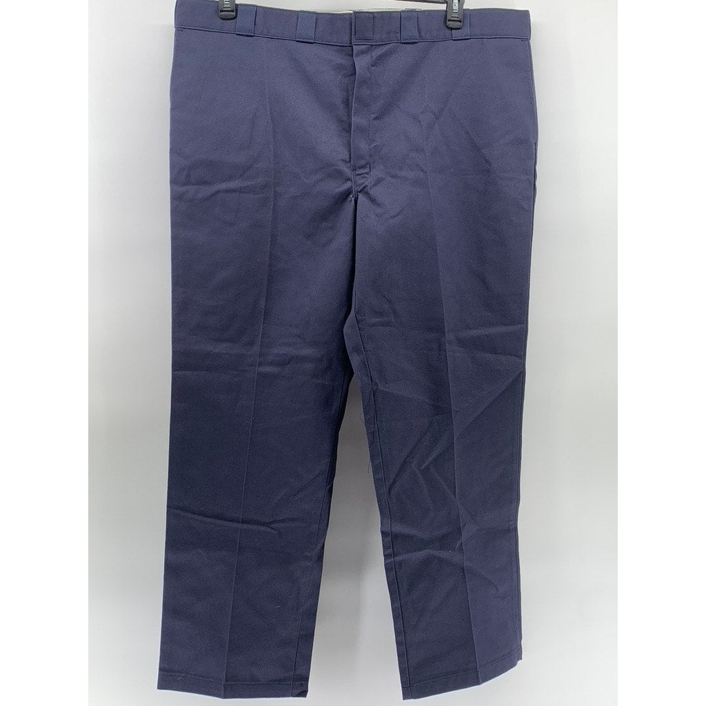 DICKIES Men's Navy Blue 874 Original Fit Straight-Leg Work Pants SZ 46x32
