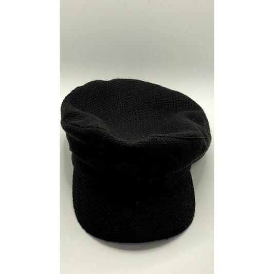ZARA Women’s Black Textured Army Cap SZ M