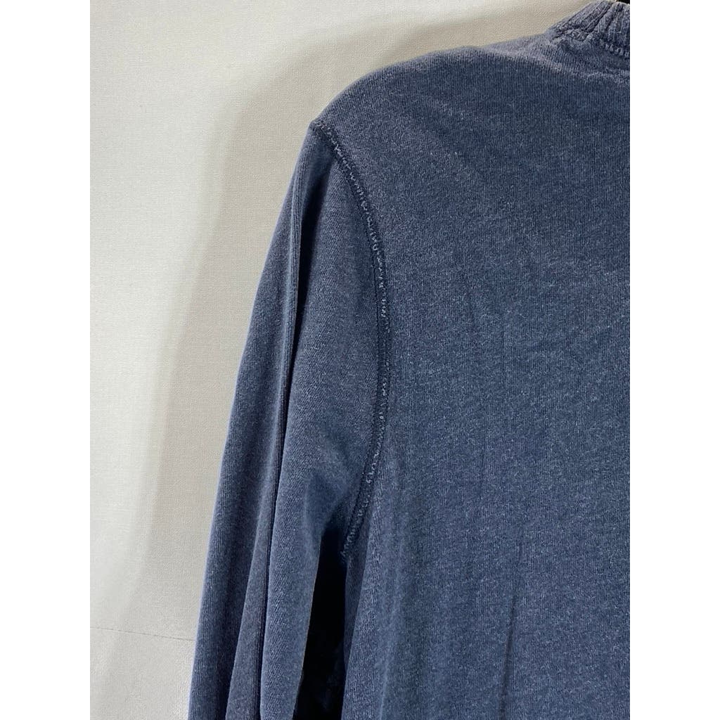 ABERCROMBIE & FITCH Men's Navy Crewneck Long Sleeve Pullover Muscle Sweater SZ L