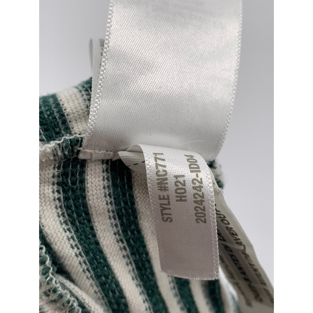 MADEWELL Women's Green-White Striped Saunter Sleep Pajama SZ M