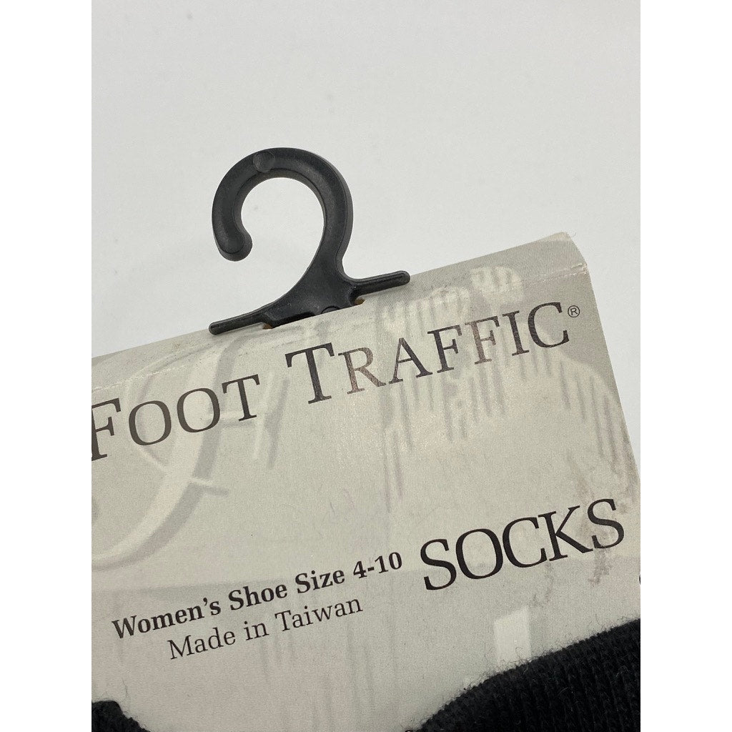 FOOT TRAFFIC Women's Blue-Black Galaxy Print Crew Socks SZ 4-10