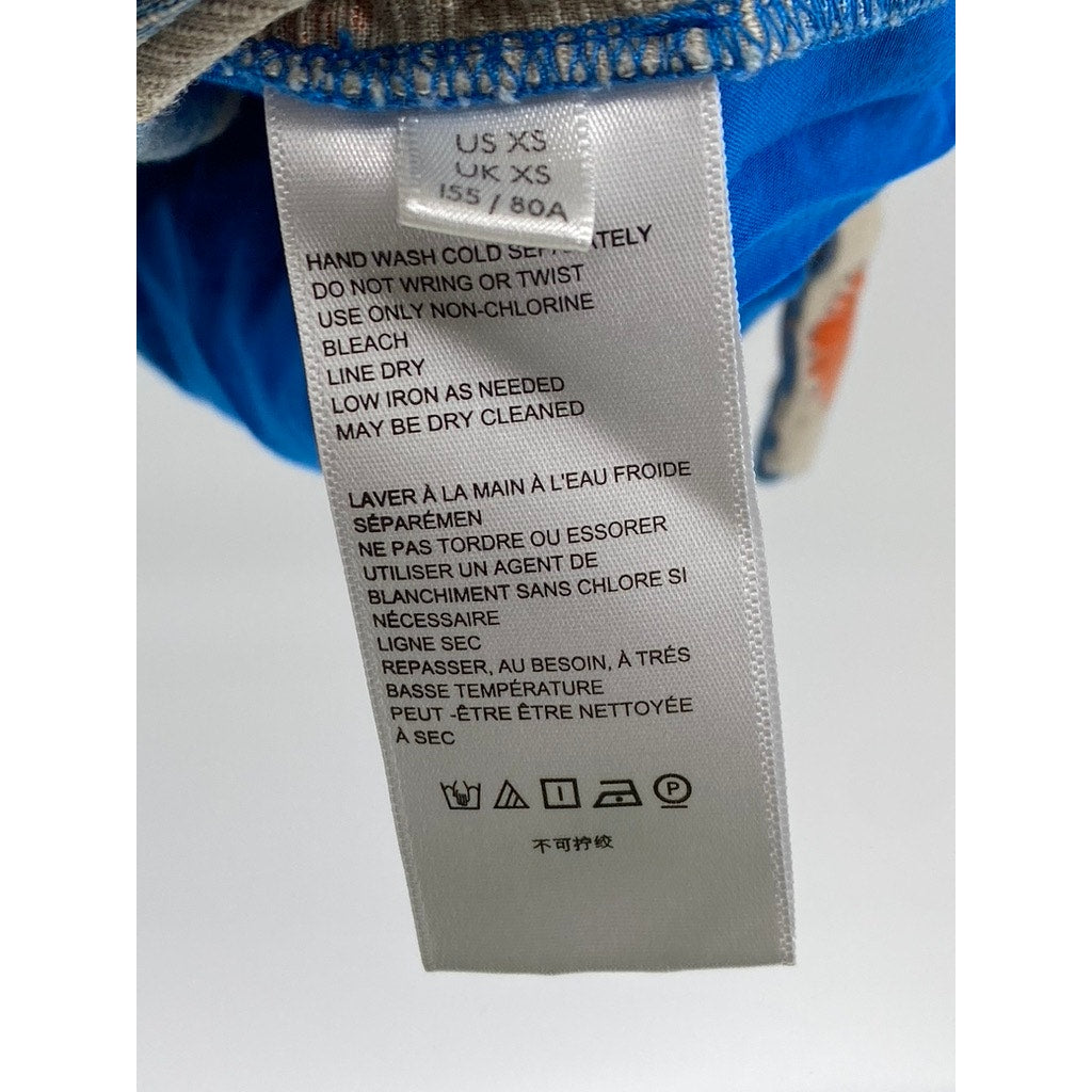 URBAN OUTFITTERS Women's Blue Floral Juliette Strapless Wrap Mini Dress SZ XS