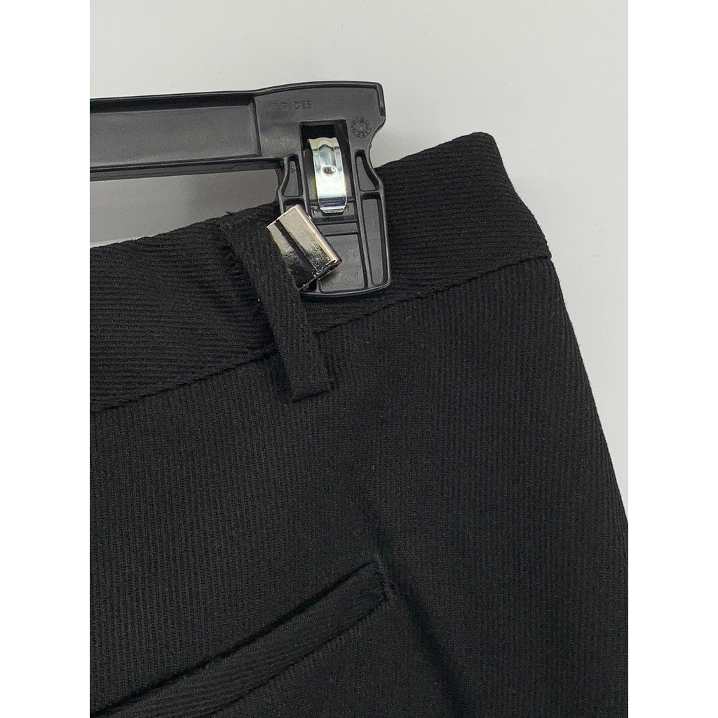UNBRANDED Men's Black Ribbed Lock Buckle Straight-Leg Pant SZ L