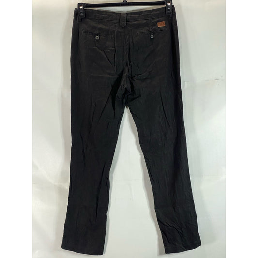 JACHS NEW YORK Men's Black Relaxed-Fit Linen-Blend Bowie Chino Pant SZ 36