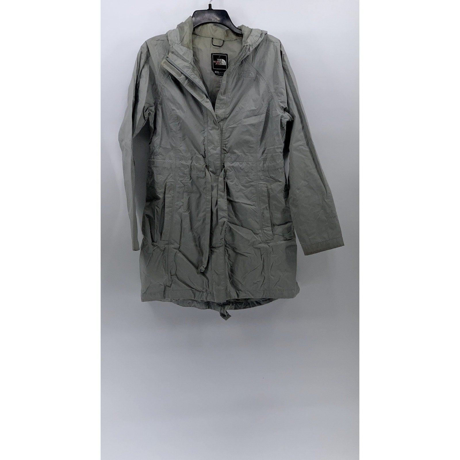 THE NORTH FACE Women's Gray Double Closure Long Sleeve Hooded Trench Coat SZ M