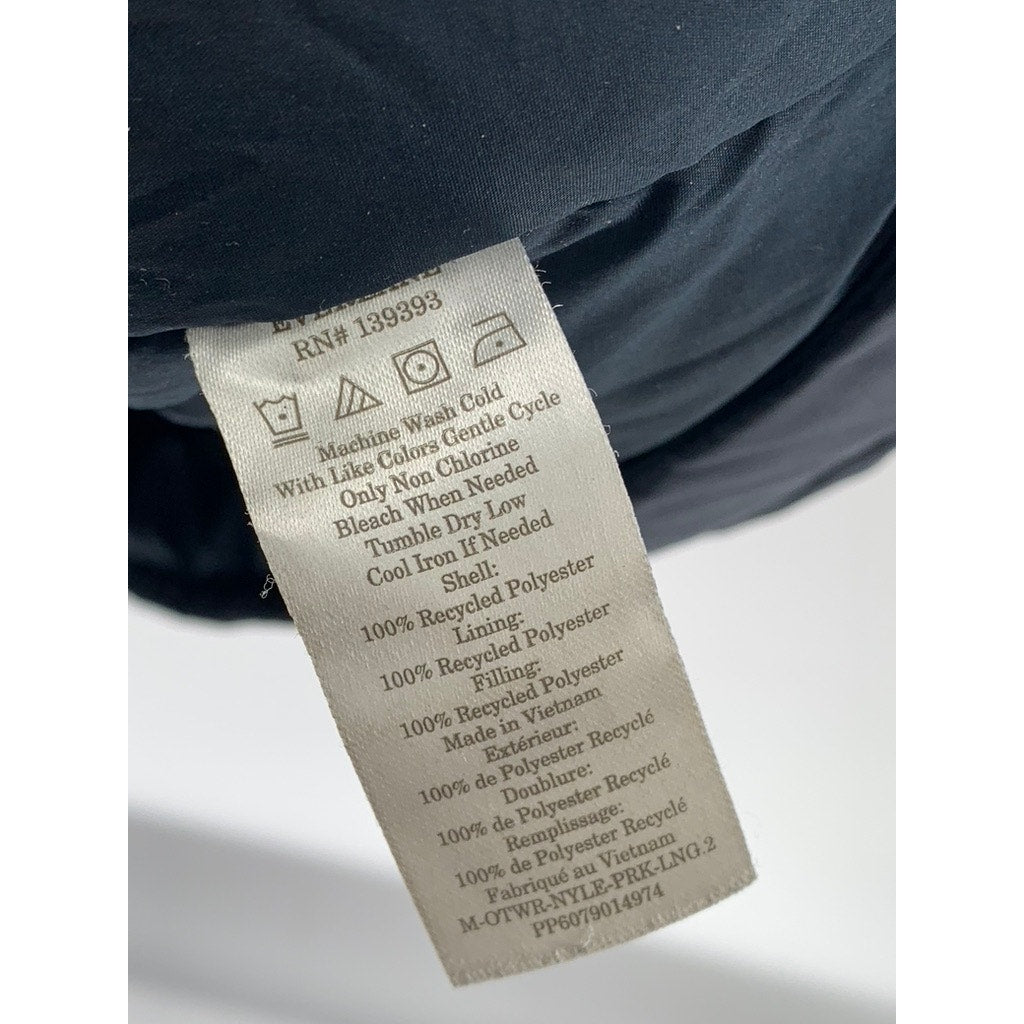 EVERLANE Men's Navy The Renew Long Parka Jacket SZ S