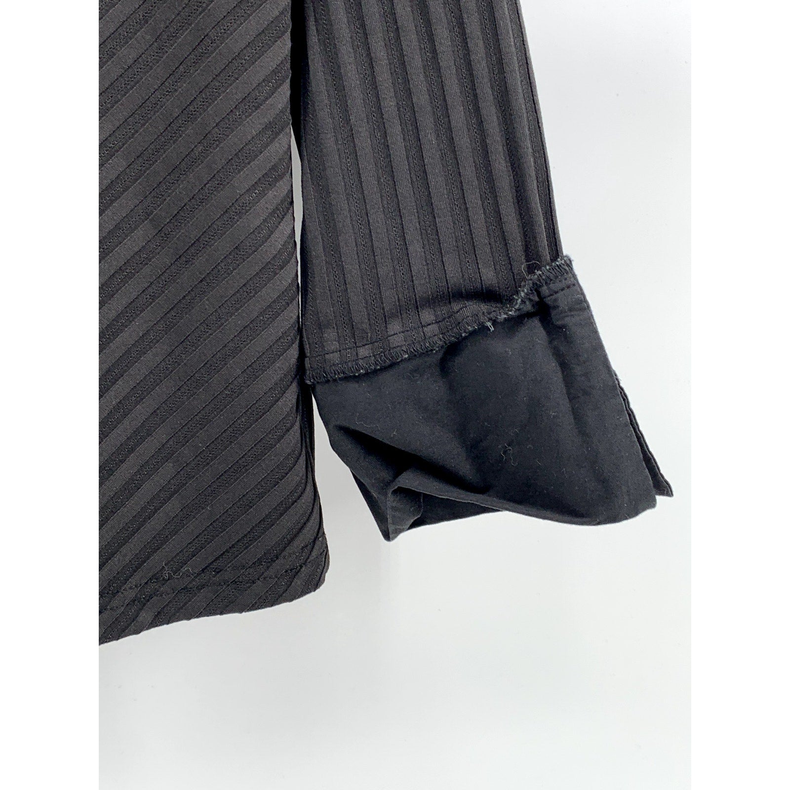 JESSICA Women's Vintage 90's Black Wide-Rib Long Sleeve Button-Up Top SZ L