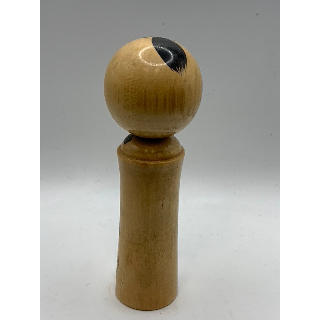 VINTAGE Brown Handmade Japanese Kokeshi Cylinder Doll