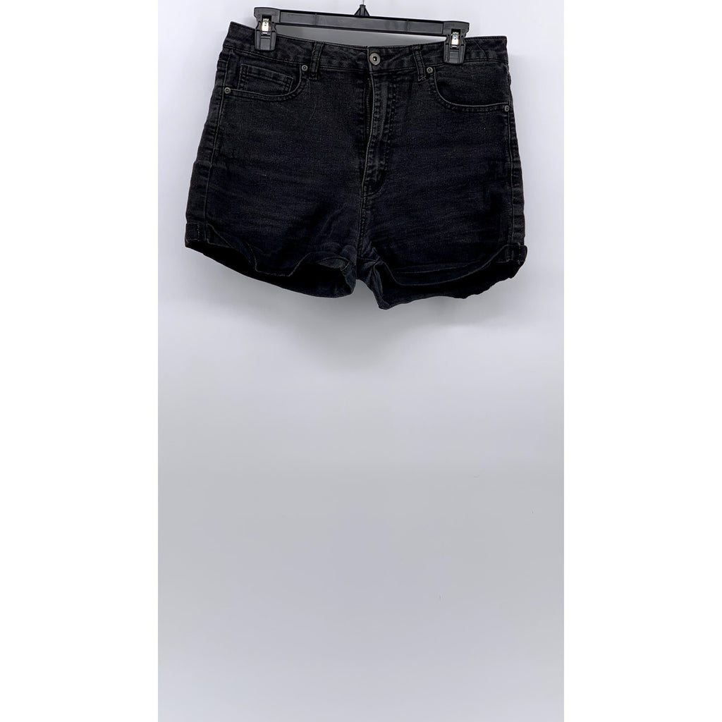 FOREVER 21 Women's Washed Black Denim Regular-Fit Five Pocket Shorts SZ 30