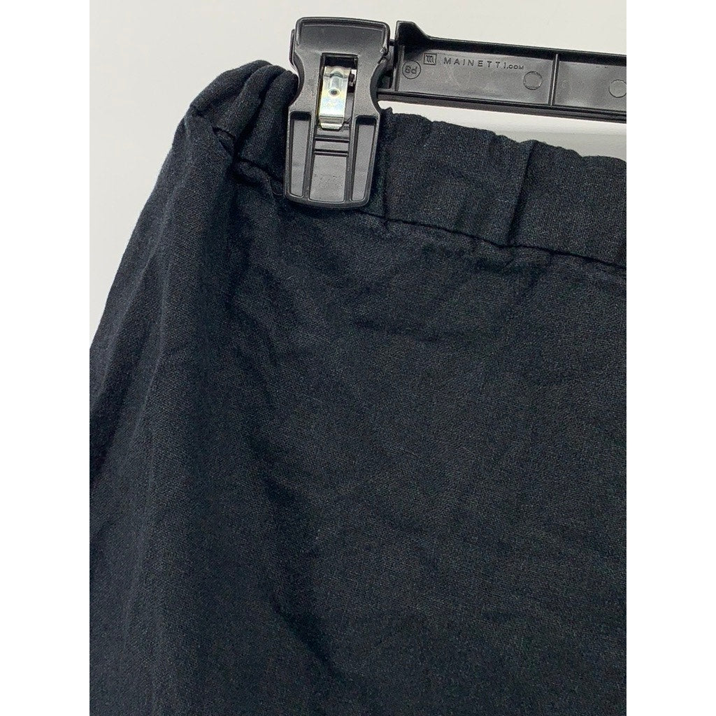 BANANA REPUBLIC Women's Black Petite Linen Blend Shorts SZ XS/P