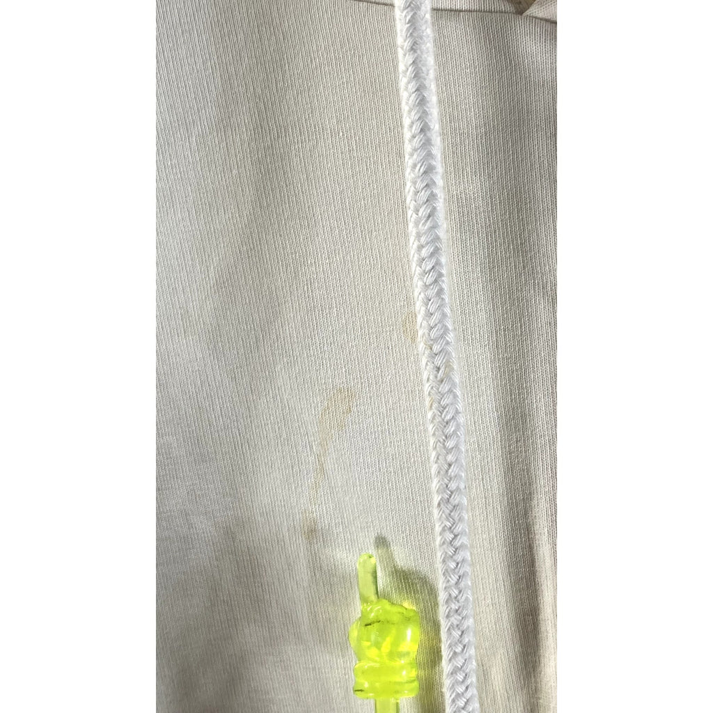 ONE.THREE Women's Off-White Hooded Pullover Cropped Sweater SZ L