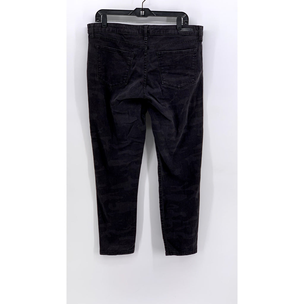 SOCIAL STANDARD By SANCTUARY Women's Black Camo Skinny Ankle Pants SZ 12