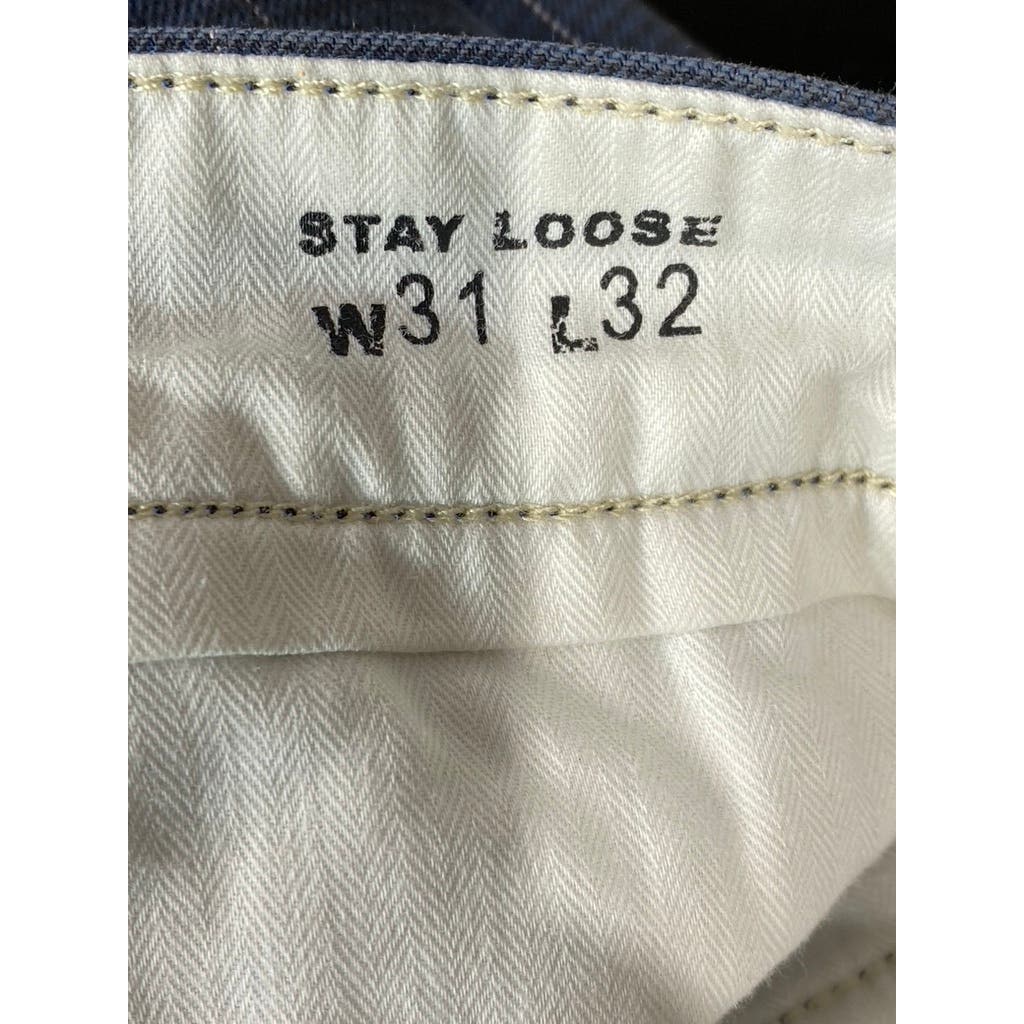 LEVI'S Men's Blue Plaid Stay Loose XX Chino Stretch Pants SZ 31X32