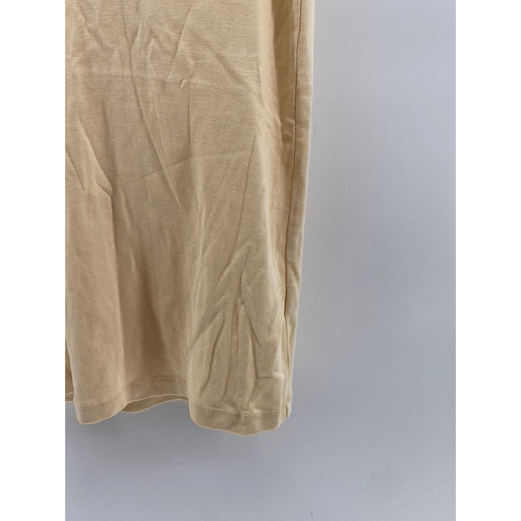 J.CREW Women's Beige Scoop-Neck Spaghetti-Strap Perfect-Fit Tank Top SZ S