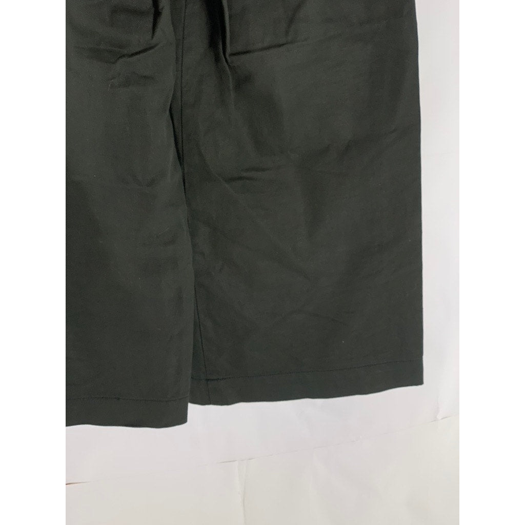NEED Women's Black Solid Cotton-Linen Wide-Leg Pant SZ XS