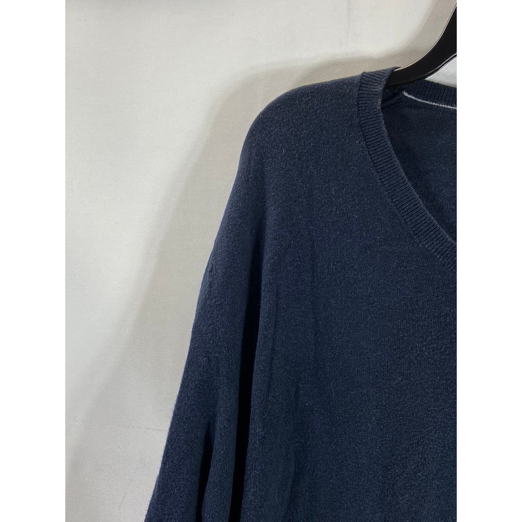 BANANA REPUBLIC Men's Navy Luxe Performance V-Neck Pullover Sweater SZ 2XL