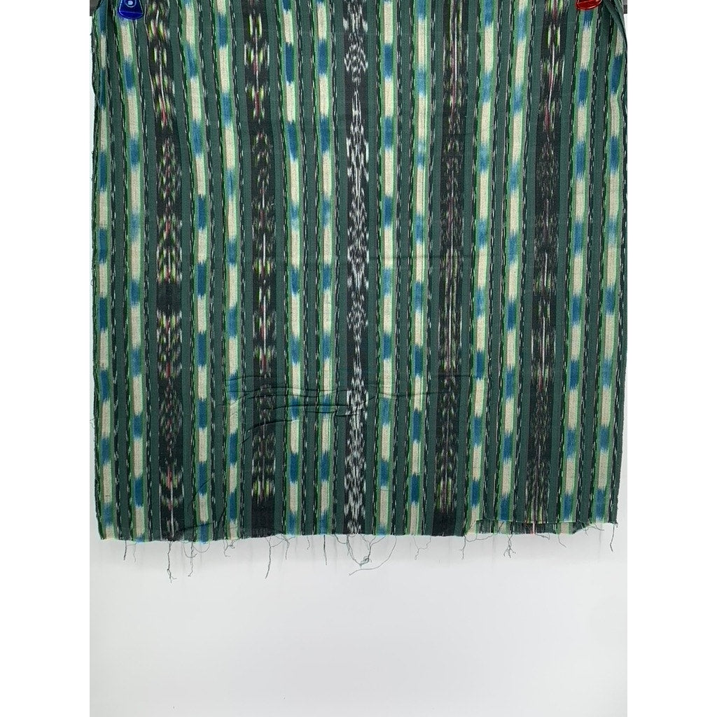 UNBRANDED Green Knit Boho Print Fabric Table Cloth