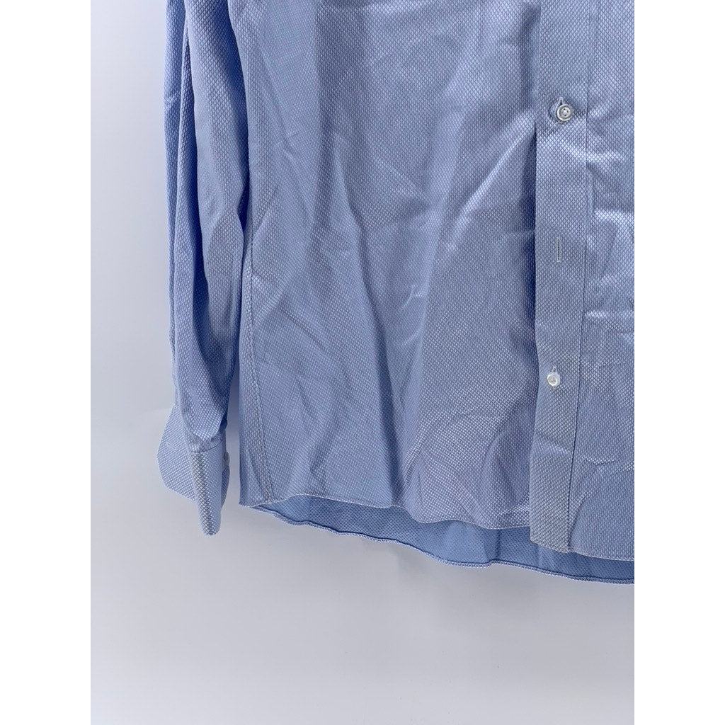 UNBRANDED Men's Blue Regular Fit Button-Up Shirt SZ L