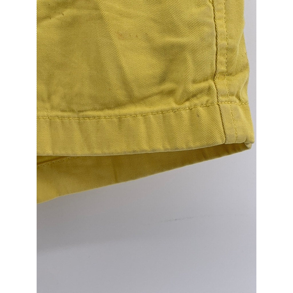J.CREW Women's Yellow Cotton Casual Chino Shorts SZ 4