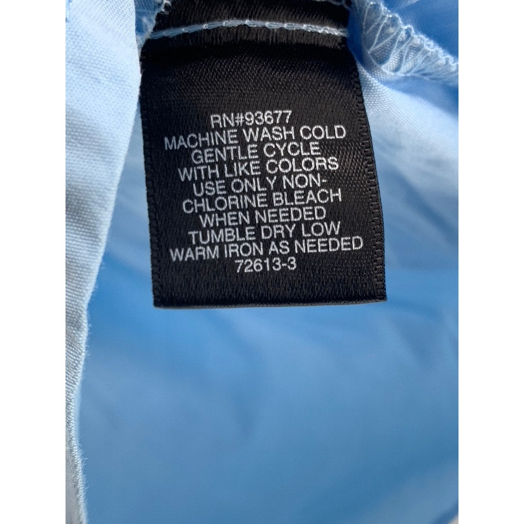 LIZ CLAIBORNE Women's Light Blue Solid Button-Up 3/4 Sleeve Stretch Top SZ S