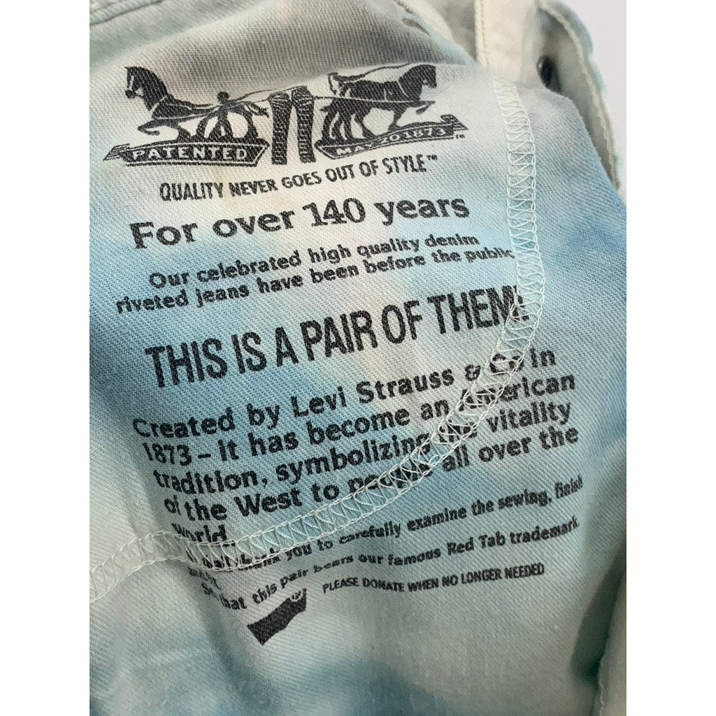 LEVI'S Men's Blue Denim Acid Wash 511 Slim-Leg Regular-Fit Jeans SZ 30X32