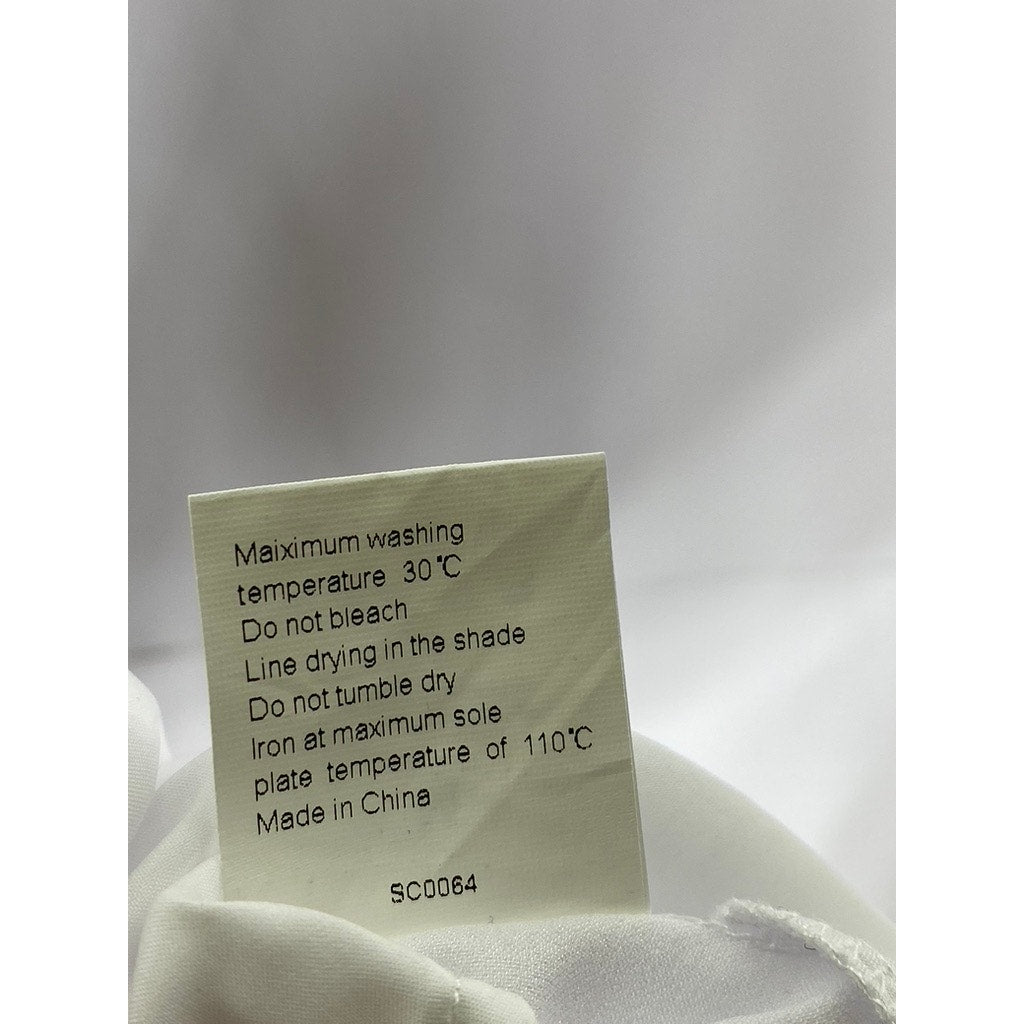 UNBRANDED Women's Bright White Satin Wrap Mini Skirt SZ M